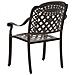 Set Di 4 Sedie Da Giardino Alluminio Marrone Scuro Manfria - Foto miniatura 9