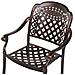Set Di 4 Sedie Da Giardino Alluminio Marrone Scuro Manfria - Foto miniatura 10