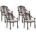 Set Di 4 Sedie Da Giardino Alluminio Marrone Scuro Manfria - Foto miniatura 14