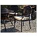 Set Di 4 Sedie Da Giardino Alluminio Marrone Scuro Manfria - Foto miniatura 16