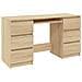Scrivania Rovere Sonoma 140x50x77 cm in Legno Multistrato - Foto miniatura 1