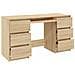 Scrivania Rovere Sonoma 140x50x77 cm in Legno Multistrato - Foto miniatura 8