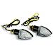 Frecce Led Moto Indicatori Direzione 12v Luce Arancione Universali Nero - Foto miniatura 1