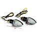 Frecce Led Moto Indicatori Direzione 12v Luce Arancione Universali Nero - Foto miniatura 3