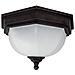 Lanterna Da Soffitto A Filo Muro 2 Luci Bronzo Ip44, Attacco E27 - Foto miniatura 1