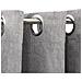 Tende Oscuranti Effetto Lino Con Occhielli 2pz 140x175cm Grigio - Foto miniatura 4