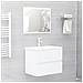 Mobile Lavabo Bianco 60x38,5x45 cm in Legno Multistrato - Foto miniatura 2