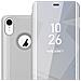 Custodia Compatibile Con Apple Iphone Xr In Agata Argento - Clear View Specchio Coperchio Protettivo Con Funzione Di Supporto Protezione A 360 Gradi - Foto miniatura 1