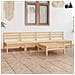 Set Divani Da Giardino 5 Pz In Legno Massello Di Pino - Foto miniatura 1