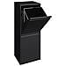 Basic Cr206-b Pattumiera Per Raccolta Differenziata, 2 Secchi, Mobile D'acciaio Per Differenziata, 2 X 17 L (34 L), Nero - Foto miniatura 1