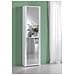 Scarpiera Datura, Mobile Multiuso Da Ingresso Con Anta A Specchio, Armadio Moderno Portascarpe A 7 Ripiani, 100% Made In Italy, 50x32hx182 Cm, Bianco - Foto miniatura 1