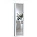 Scarpiera Datura, Mobile Multiuso Da Ingresso Con Anta A Specchio, Armadio Moderno Portascarpe A 7 Ripiani, 100% Made In Italy, 50x32hx182 Cm, Bianco - Foto miniatura 2