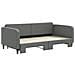 Divano Letto Con Letto Estraibile Grigio Scuro 100x200 Tessuto - Foto miniatura 3