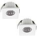 Mini Spot Led 3w - Dimmerabile - 300lumen - Classe A++ - Luce Calda 3000k - Faretto Led Da Incasso Quadro 35x35x25mm - Alimentato 220v / 230v Ac - Pack 2 Spot (1 Scatola Da 2 Spot) - Foto miniatura 1