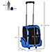 Trasportino Zaino 2 in 1 per Cani e Gatti con Tasche e Maniglia Telescopica, 42x25x55cm, Blu - Foto miniatura 3