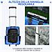 Trasportino Zaino 2 in 1 per Cani e Gatti con Tasche e Maniglia Telescopica, 42x25x55cm, Blu - Foto miniatura 5