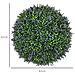 Set di 2 Piante Artificiali a Sfera con Fiori di Lavanda per Casa e Giardino Ø42 cm, Verde e Viola - Foto miniatura 4