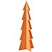 Albero Di Natale Marrone Cera 112 Cm In Legno Massello Di Pino - Foto miniatura 2
