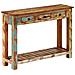 Tavolo Consolle 110x30x76 Cm In Legno Massello Riciclato - Foto miniatura 3