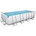 Piscina Fuori Terra - Rettangolo - 549x274x122 Cm - Grigio - Include Accessori Coordinati Cb30 - Foto miniatura 4