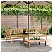 Lusso Casadino -  Divani Angolari Pallet Da Giardino 2pz Legno Massello Di Acacia - Foto miniatura 5
