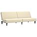 Divano Letto A 2 Posti Crema In Velluto - Foto miniatura 1