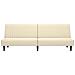 Divano Letto A 2 Posti Crema In Velluto - Foto miniatura 4