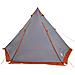 Tenda Familiare Tipi 6 Persone Grigia e Arancione Impermeabile - Foto miniatura 5