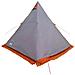 Tenda Familiare Tipi 6 Persone Grigia e Arancione Impermeabile - Foto miniatura 7