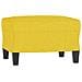 Poltrona con Poggiapiedi Giallo Chiaro 60 cm in Tessuto - Foto miniatura 5