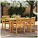 Set da Pranzo da Giardino 5 Pezzi in Legno Massello di Acacia - Foto miniatura 2