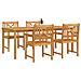 Set da Pranzo da Giardino 5 Pezzi in Legno Massello di Acacia - Foto miniatura 3