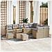 Set Divani Giardino 12 Pezzi Cuscini Beige Polyrattan Acacia,  Divano Giardino 2 Posti Ripostiglio Cuscini Beige Polyrattan,  Set Pranzo Giardino 3 Pezzi Cuscini Beige Polyrattan Acacia - Foto miniatura 2