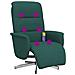 Poltrona Reclinabile Massaggio Poggiapiedi Verde Scuro Tessuto - Foto miniatura 7