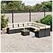 Set Divani da Giardino 11 pz con Cuscini in Polyrattan Nero - Foto miniatura 2