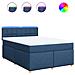 Giroletto a Molle con Materasso Blu 140x190 cm in Tessuto - Foto miniatura 1