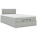Pouf Letto con Materasso Grigio Chiaro 120x190 cm in Velluto - Foto miniatura 6