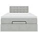Pouf Letto con Materasso Grigio Chiaro 120x190 cm in Velluto - Foto miniatura 7