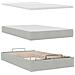 Pouf Letto con Materasso Grigio Chiaro 120x190 cm in Velluto - Foto miniatura 8