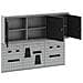Set da 5 Pezzi di Armadio per Utensili e Pannello Magnetico da Montare a Muro in Metallo Nero - Foto miniatura 5