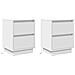 Comodini con luci LED 2 pcs Bianco 39x34.5x50 cm - Foto miniatura 1