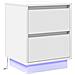 Comodini con luci LED 2 pcs Bianco 39x34.5x50 cm - Foto miniatura 6