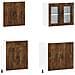 Set Mobili da Cucina 4 pz Kalmar Rovere Fumo Legno Multistrato - Foto miniatura 4
