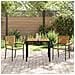 Set da Pranzo per Giardino 3 pcs Nero 90 x 90 x 75 cm - Foto miniatura 4