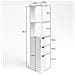 Mobile Bagno Alto Salvaspazio In Legno Con 3 Cassetti E 2 Ripiani 33x15x136cm - Foto miniatura 2