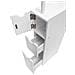 Mobile Bagno Alto Salvaspazio In Legno Con 3 Cassetti E 2 Ripiani 33x15x136cm - Foto miniatura 5