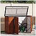 Scatola di Stoccaggio per Giardino Marrone 214 x 82 x 132 cm - Foto miniatura 4