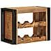 Portabottiglie 100 x 45 x 33 cm Legno di Mango Grezzo Massiccio - Foto miniatura 3