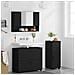 Set di mobili per il bagno con cassetto con porta 3 pcs Nero - Foto miniatura 4