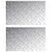 Dischi Quadrati 2 pcs Argento 80 x 50 cm Alluminio - Foto miniatura 1